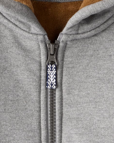 Product image 2 of Toddler Boy Long-Sleeve Hooded Zip-Up Jacket - Grey