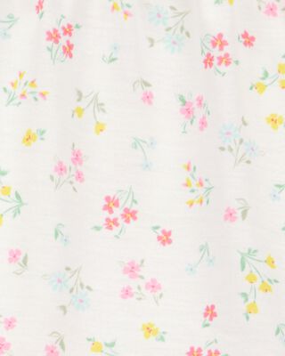 Product image 2 of Kid Floral Loose Fit 2-Piece Pajamas - White