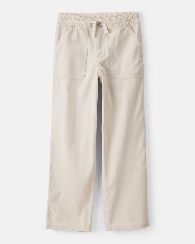 Product image 1 of Girls Cotton Wide-Leg Pants - Cream