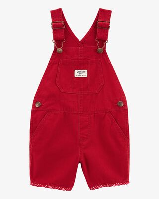 Product image 1 of Toddler Twill Eyelet Shortalls - Red