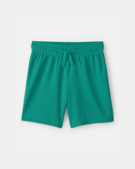 toddler boy mesh active shorts - green