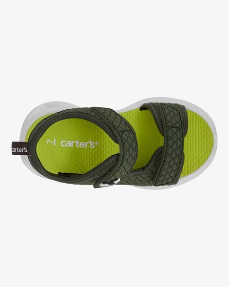 Product image 5 of Toddler Rugged Light Up Sandals - Green