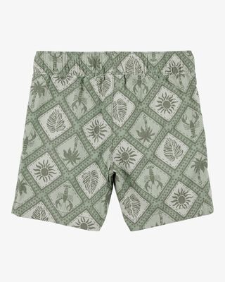 Product image 2 of Baby Tile Print Drawstring Shorts - Green