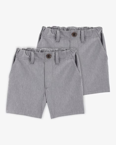 Product image 1 of Toddler 2-Pack Active Pull-On Uniform Shorts - Grey