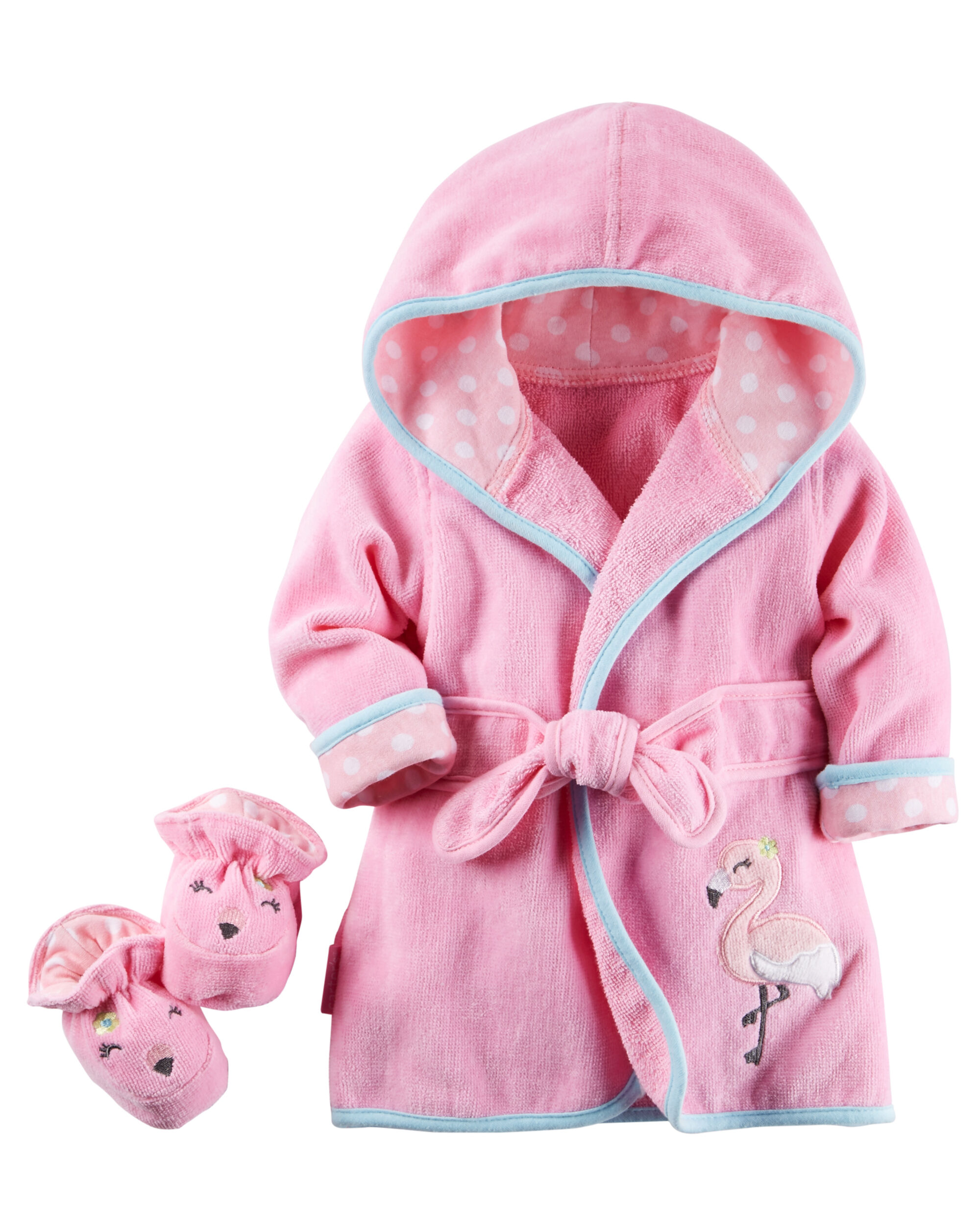 Flamingo Robe Bootie Set Carters Com