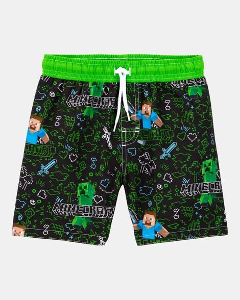 boys minecraft® swim trunks - green