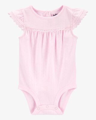 Product image 1 of Baby Pointelle Short-Sleeve Bodysuit - Pink