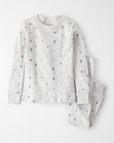 Toddler Organic Cotton Pajamas in Nature Icon Print