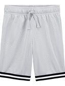 Grey - Kid Sporty Mesh Fan Favorite Shorts, Selected