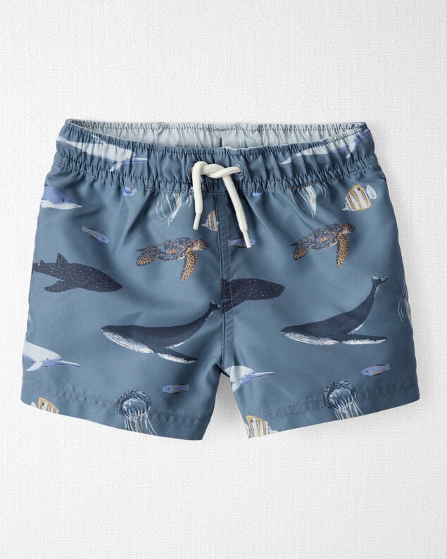 Product image 1 of Toddler Boy Recycled Ocean-Print Swim Trunks