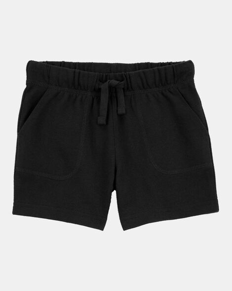 toddler boy pull-on french terry shorts - black
