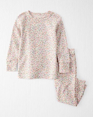 Product image 1 of Baby Floral Print Organic Cotton 2-Piece Pajamas