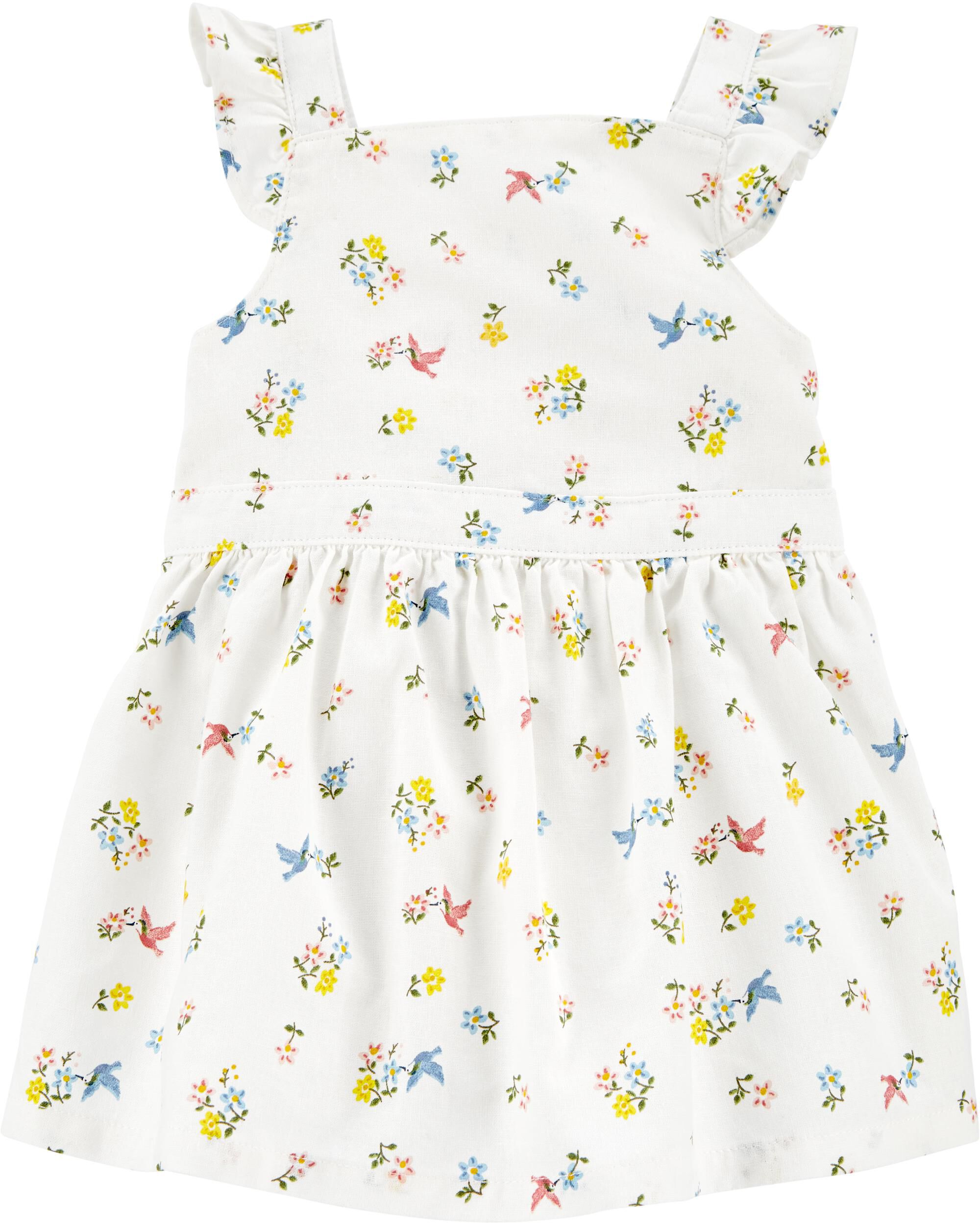 floral linen dress