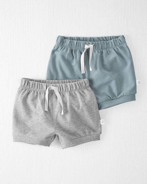  Product image 1 of Baby 2-Pack Organic Cotton Shorts