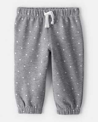 Baby Girl Fleece Pants - Cream