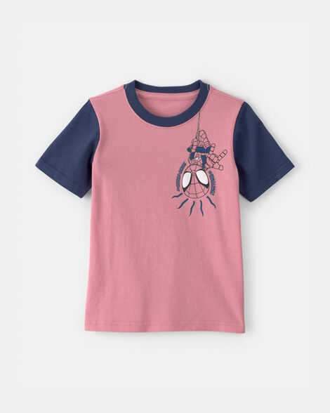 toddler boy ©marvel spider-man graphic tee - red/blue
