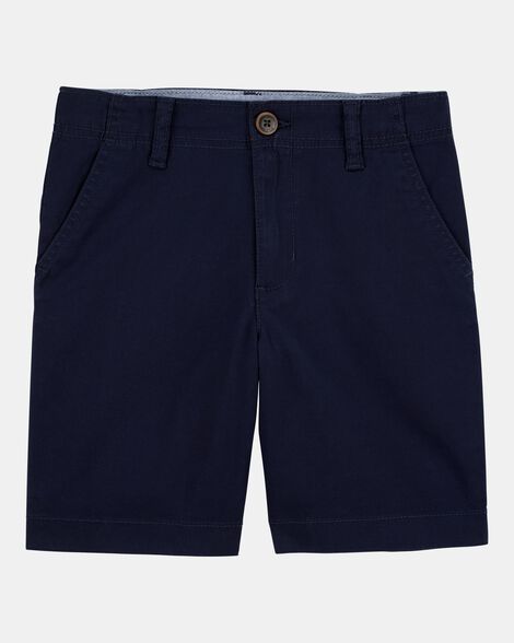 Kid  Stretch Chino Uniform Shorts - Navy