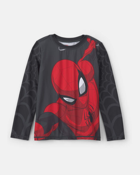 boys ©marvel spider-man rashguard - grey/red