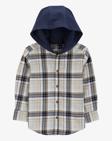 Product image 2 of Baby Plaid Hooded Button-Down Shirt
