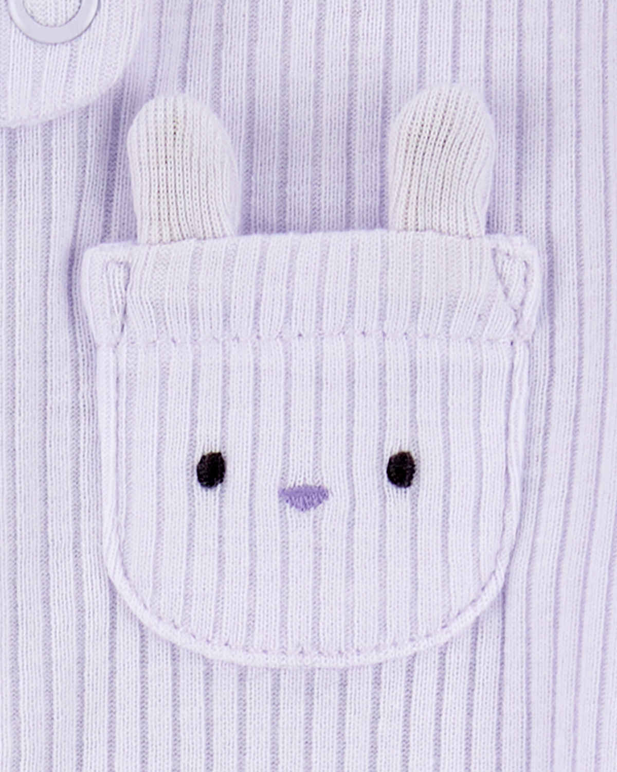 Baby Bunny 2-Way Zip Ribbed Sleep & Play Pajamas - Purple