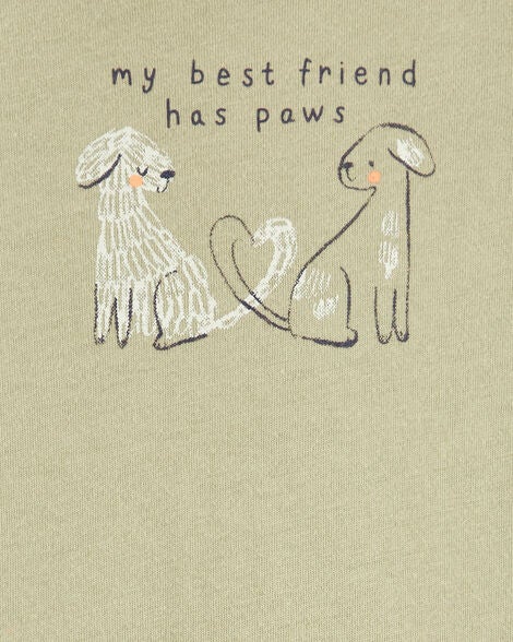  Product image 2 of Baby Dog Best Friend Short-Sleeve Bodysuit - Olive