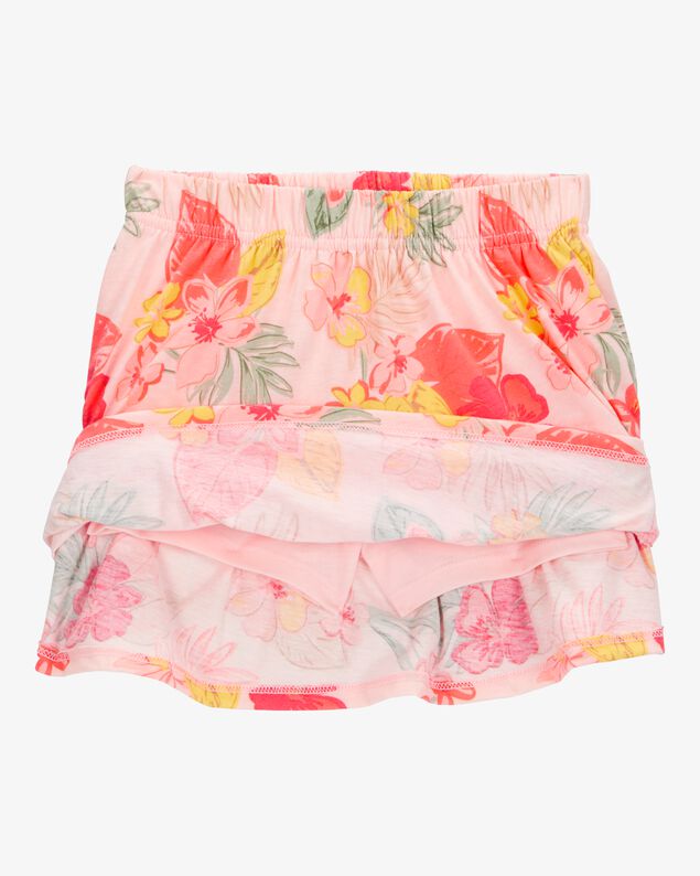 Product image 2 of Toddler 2-Piece Ribbed Tank & Floral Pull-On Skort Set - Pink