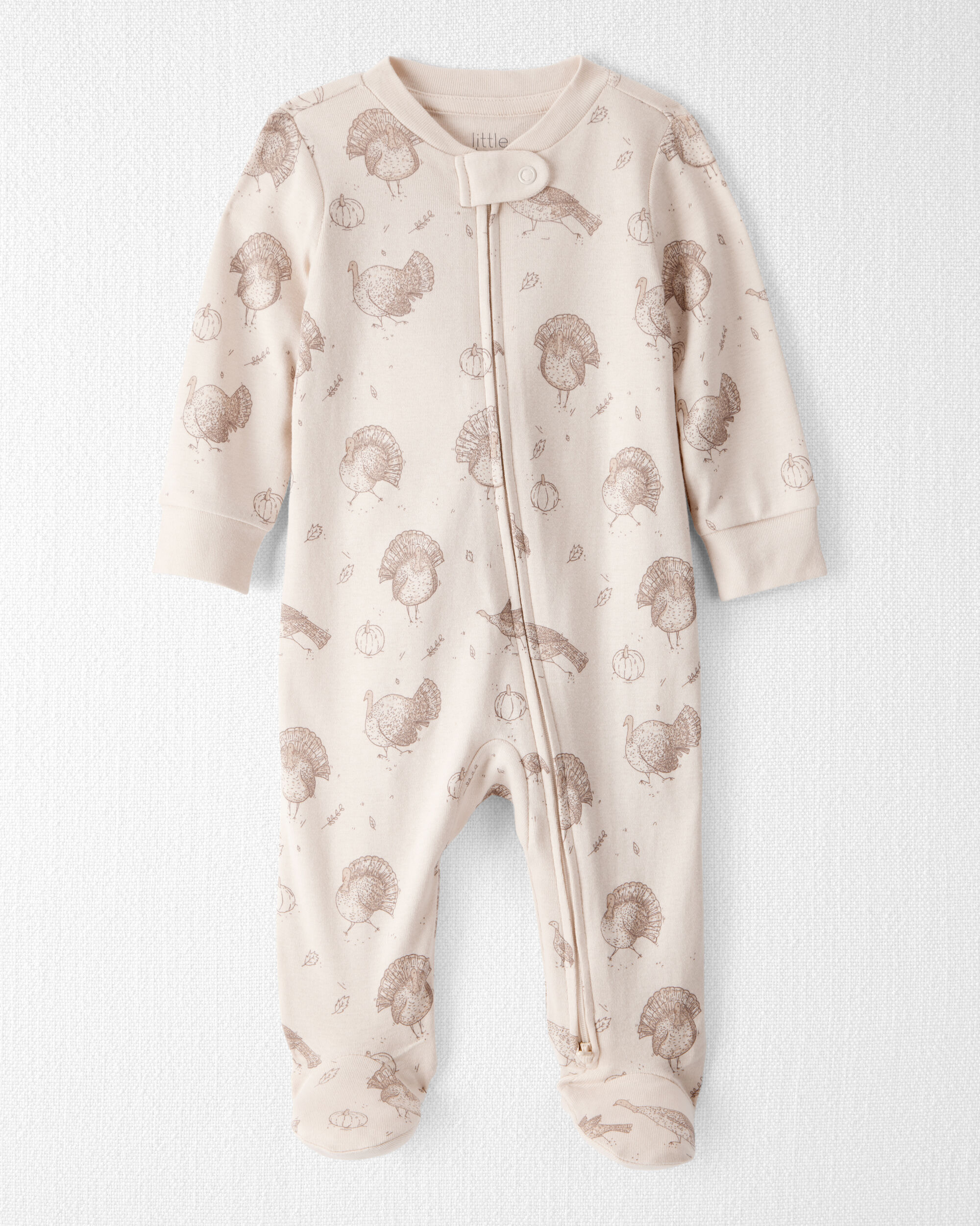 Little Planet Baby Boys Organic Cotton Sleep Play Pajamas In Turkey Trot Baby Size 9M Turkey Trot 12$