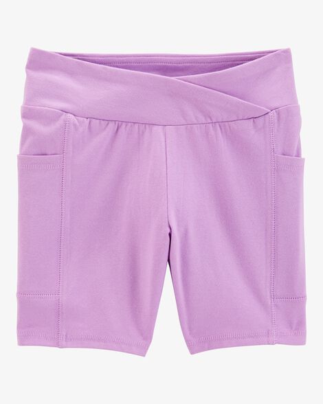 Product image 1 of Kid High-Rise Bike Shorts - Purple