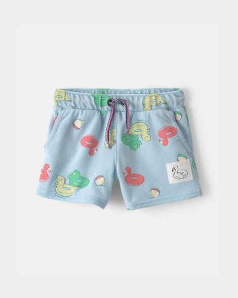 baby boy pool floatie pull-on shorts - blue
