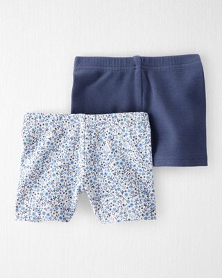 Product image 2 of Baby 2-Pack Organic Cotton Ribbed Pedal Shorts