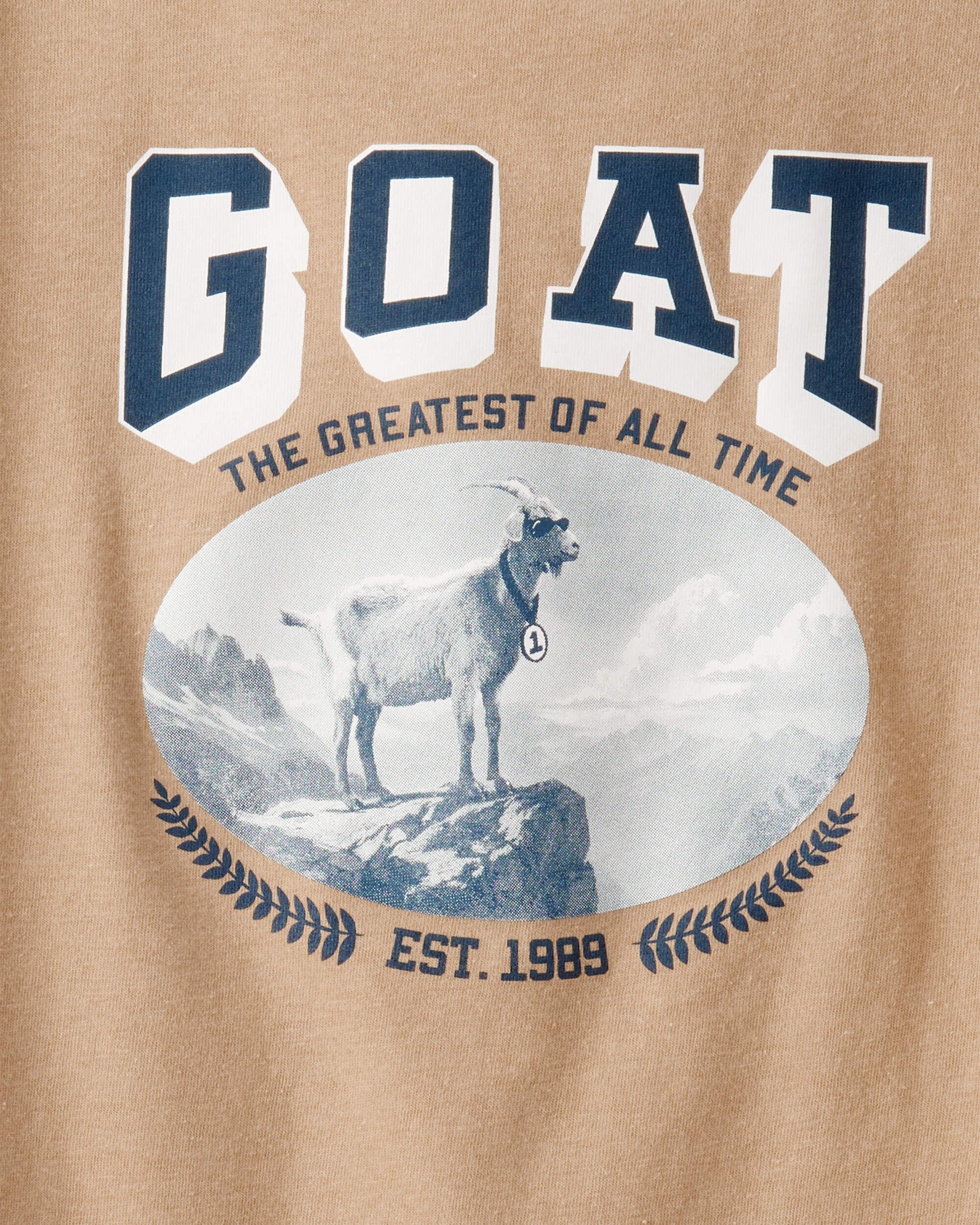 Boys GOAT Long-Sleeve Graphic Tee - Brown