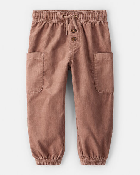 Baby Boy Corduroy Joggers - Brown