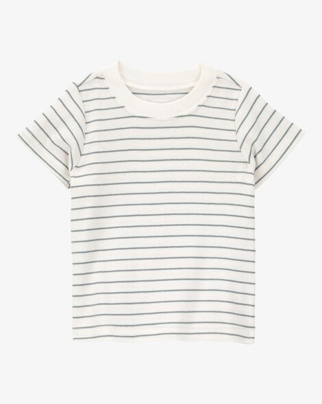  Product image 3 of Baby 3-Piece Striped Shortall Set - Blue
