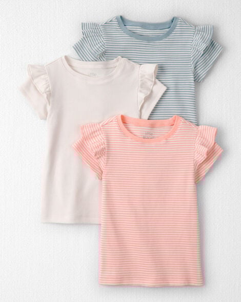 Toddler Girl 3-Pack Organic Cotton Tees