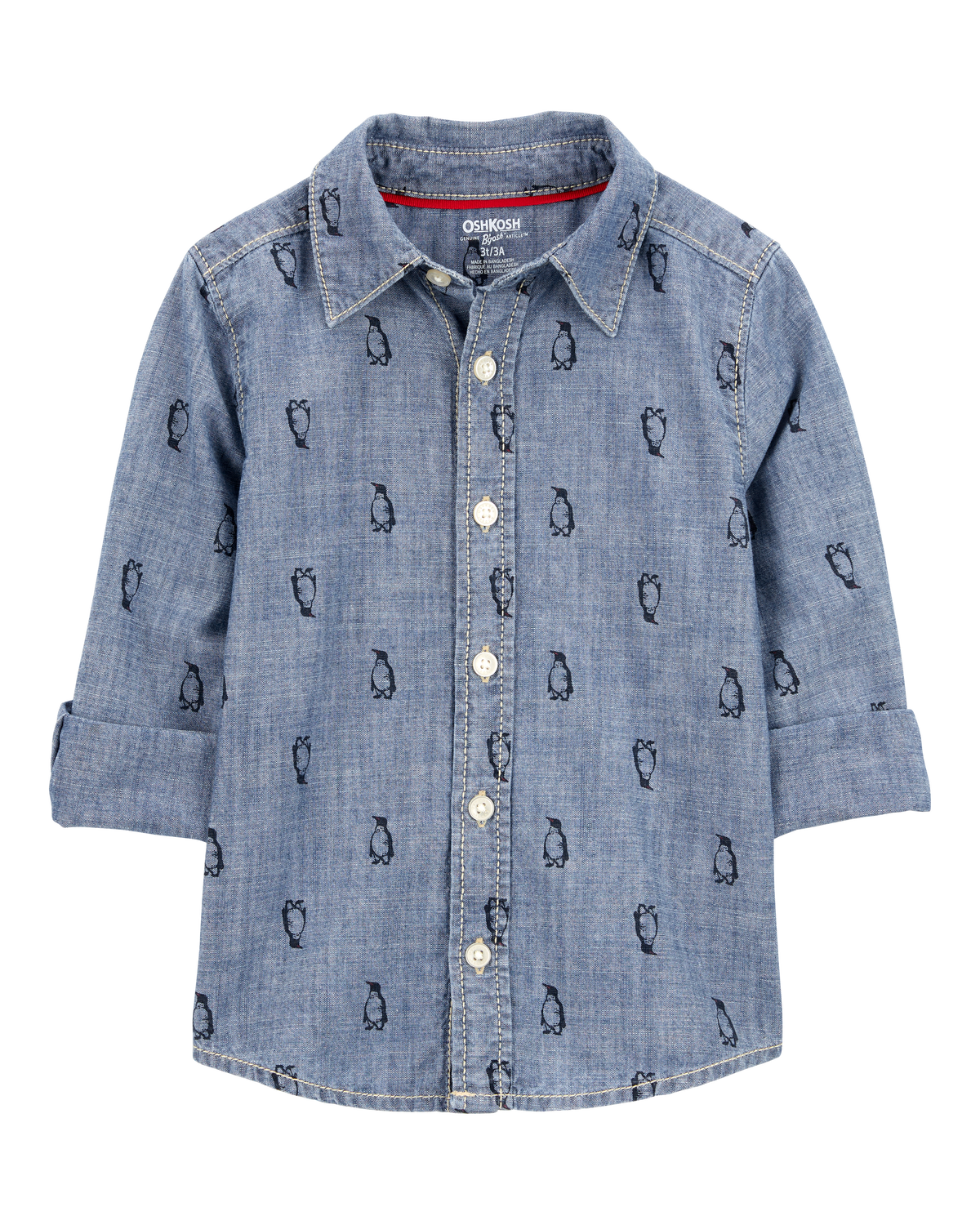 Toddler Penguin Print Button-Front Shirt - OshKosh | Carter's