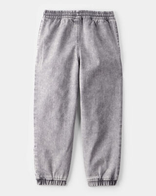 Product image 2 of Kid Tapered Iconic Denim Drawstring Joggers -  Volcano Wash