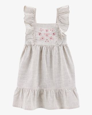 Product image 1 of Toddler Striped Flutter-Sleeve Dress