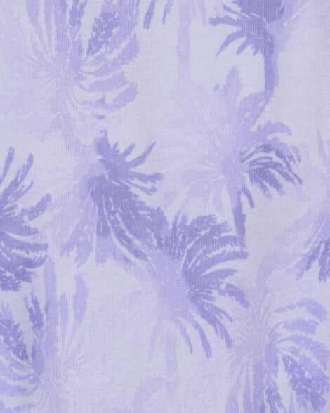  Product image 2 of Kid Tropical Print Ribbed Tank Top - Purple