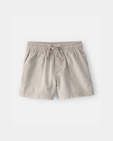baby boy twill shorts - light khaki