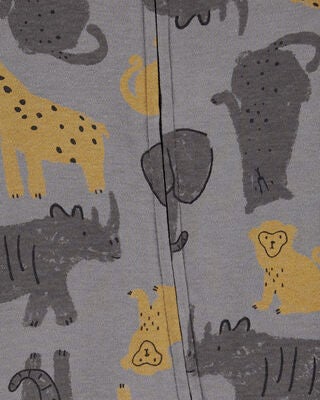 Product image 2 of Baby Safari Animal 2-Way Zip Sleep & Play Pajamas