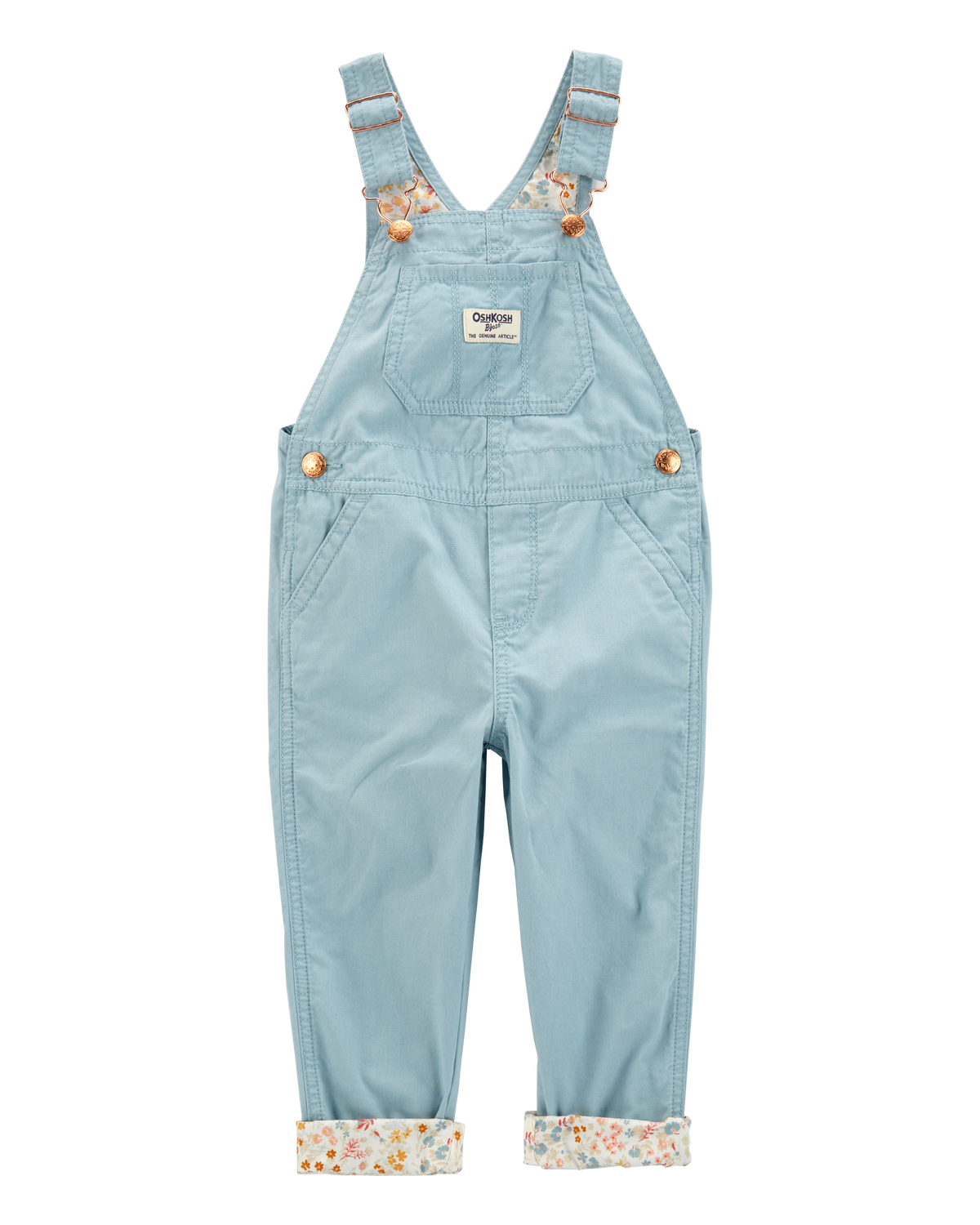 Toddler Floral Canvas Overalls - Blue - OshKosh | Carter's