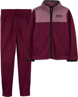 Product image 1 of Kid 2-Piece OshKosh Logo Zip Jacket & French Terry Pants Set
