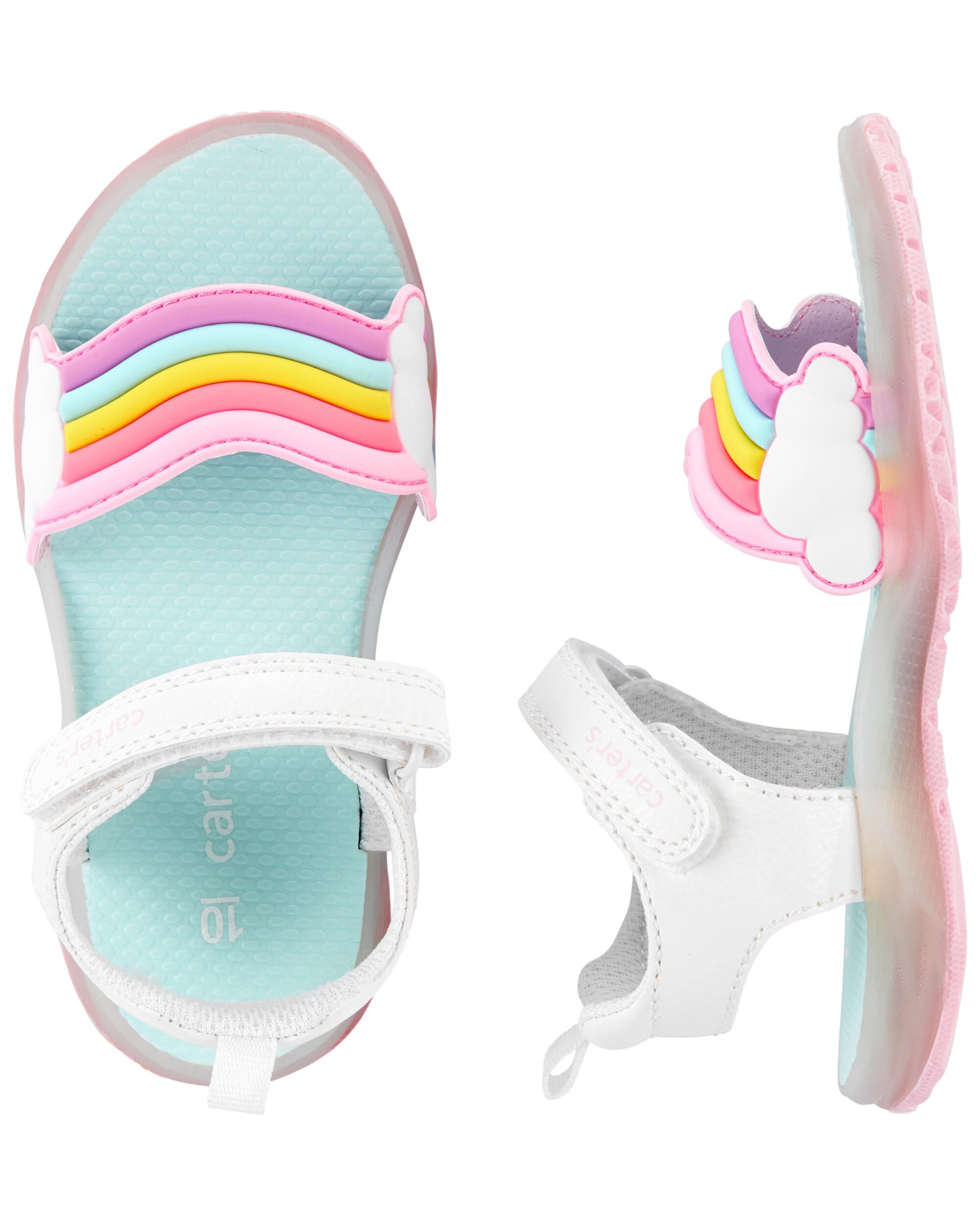 carter's rainbow light up sandals