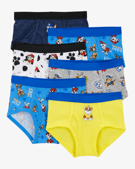 toddler 6-pack paw patrol cotton briefs underwear