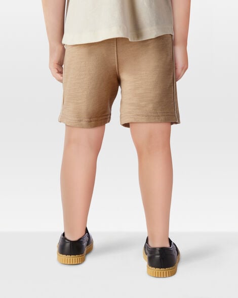 Toddler Legend Pull-On Cotton Shorts - Brown