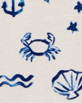 Product image 2 of Baby Sea Print Snap-Up Cotton Romper