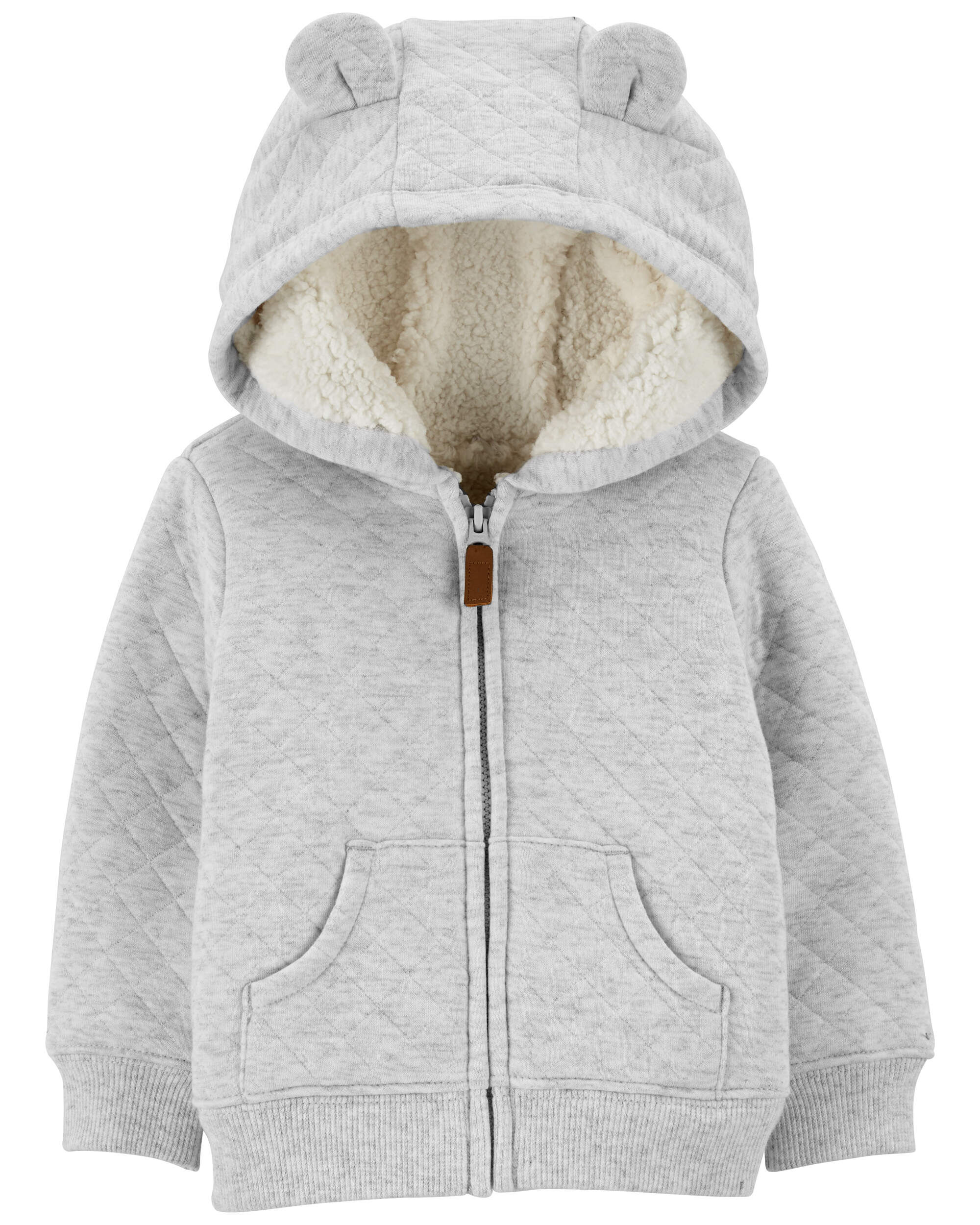 October's Very Own☆もこもこ裏地 SHERPA LINED ジップパーカー Sherpa Lined Hooded Work Jacket - Black | October's Very Own
