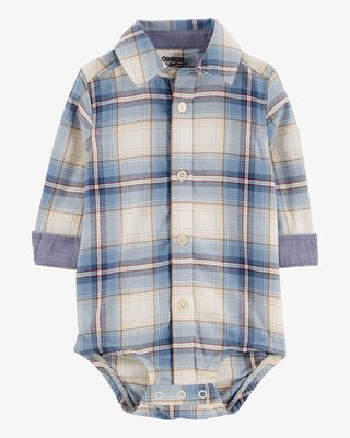 Product image 1 of Baby Plaid Button-Front Bodysuit
