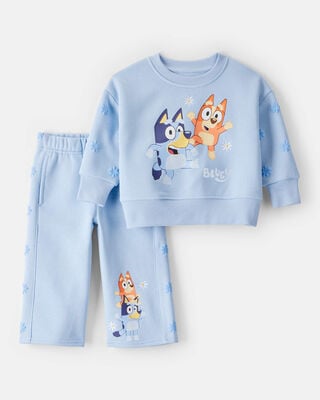 Baby Girl Bluey French Terry Pullover - Pink