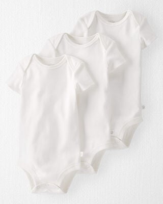 Product image 1 of Baby 3-Pack Organic Cotton Rib Bodysuits